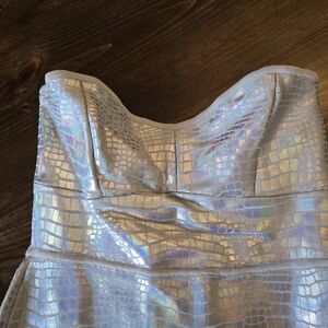 Holographic Strapless Dress